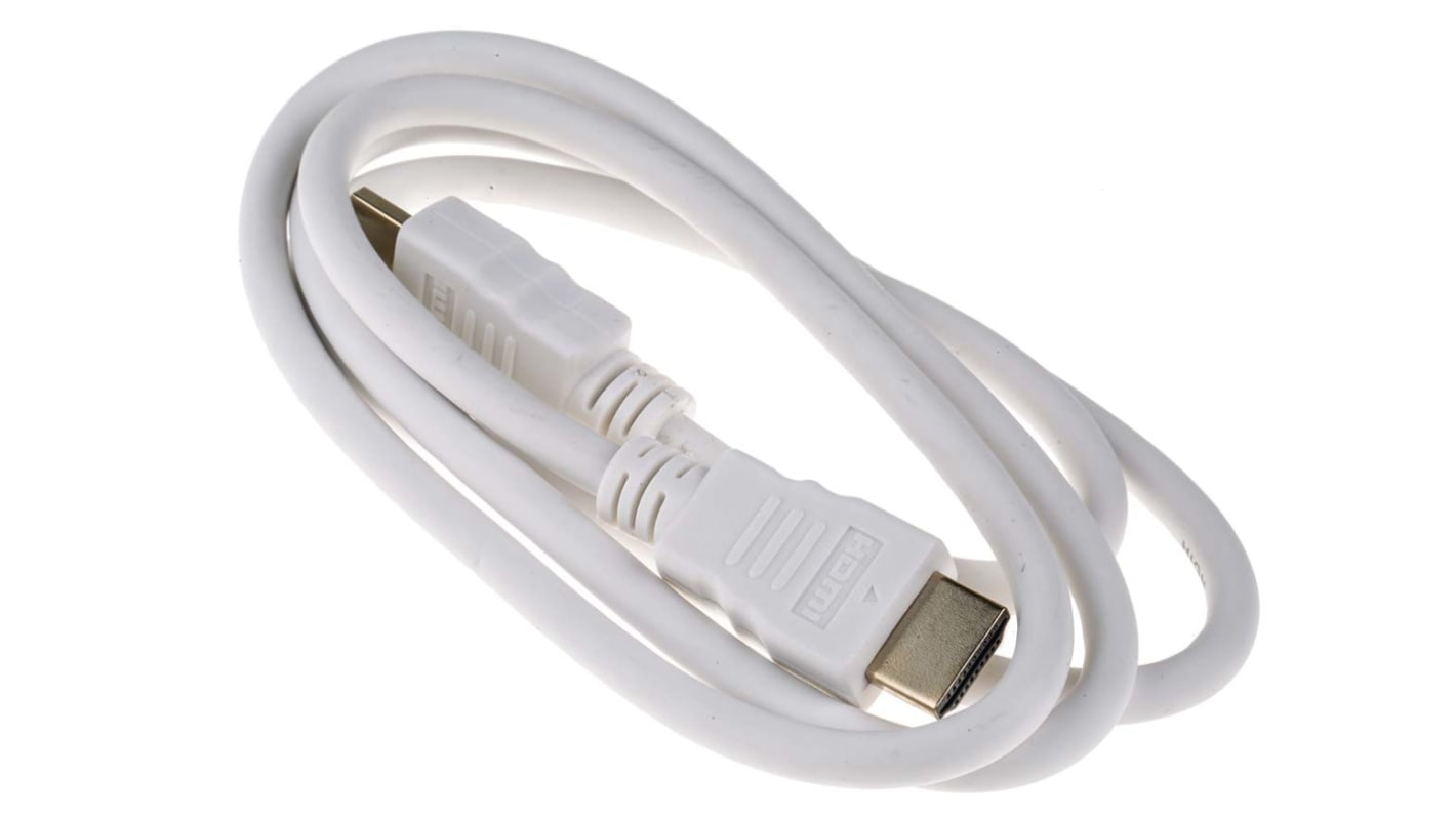 HDMI Cable,M/M,1.2M,Gold Plated,White