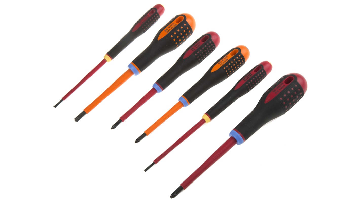 BE9884S Bahco Phillips; Pozidriv; Slotted Insulated Screwdriver Set