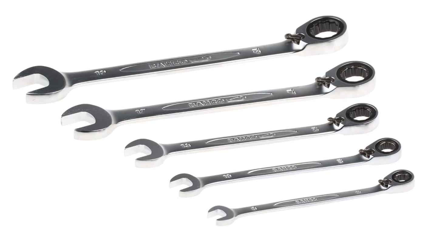 Bahco 1RM Series 5-Piece Spanner Set, 8 → 19 mm, Alloy Steel