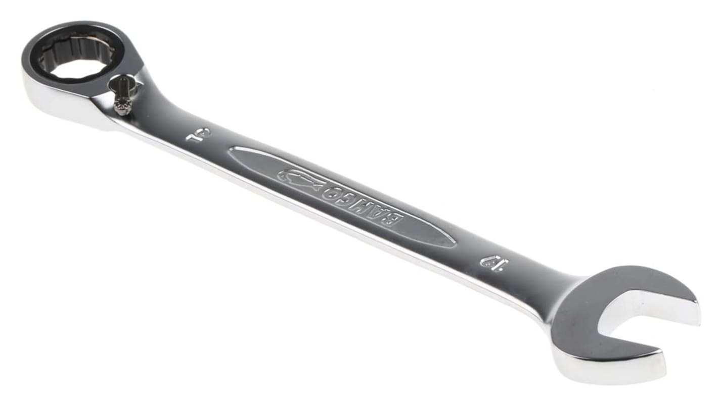 1RM19 Bahco Ratchet Spanner, 19mm, Metric, Double Ended, 248 mm