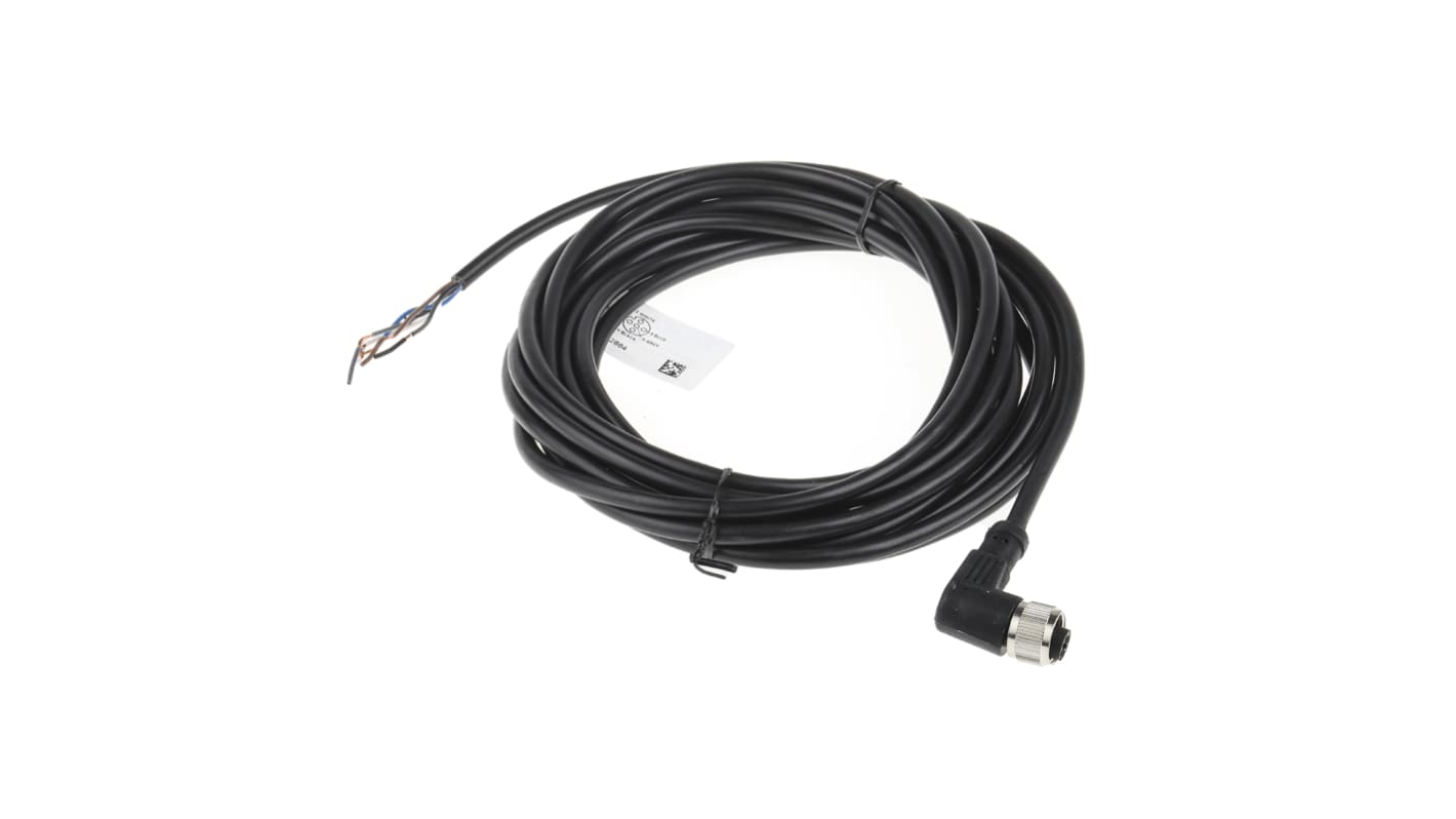 RS PRO Érzékelő-működtető kábel, M12 - Szereletlen - 5 érintkező, 250 V, 4 A, 5m