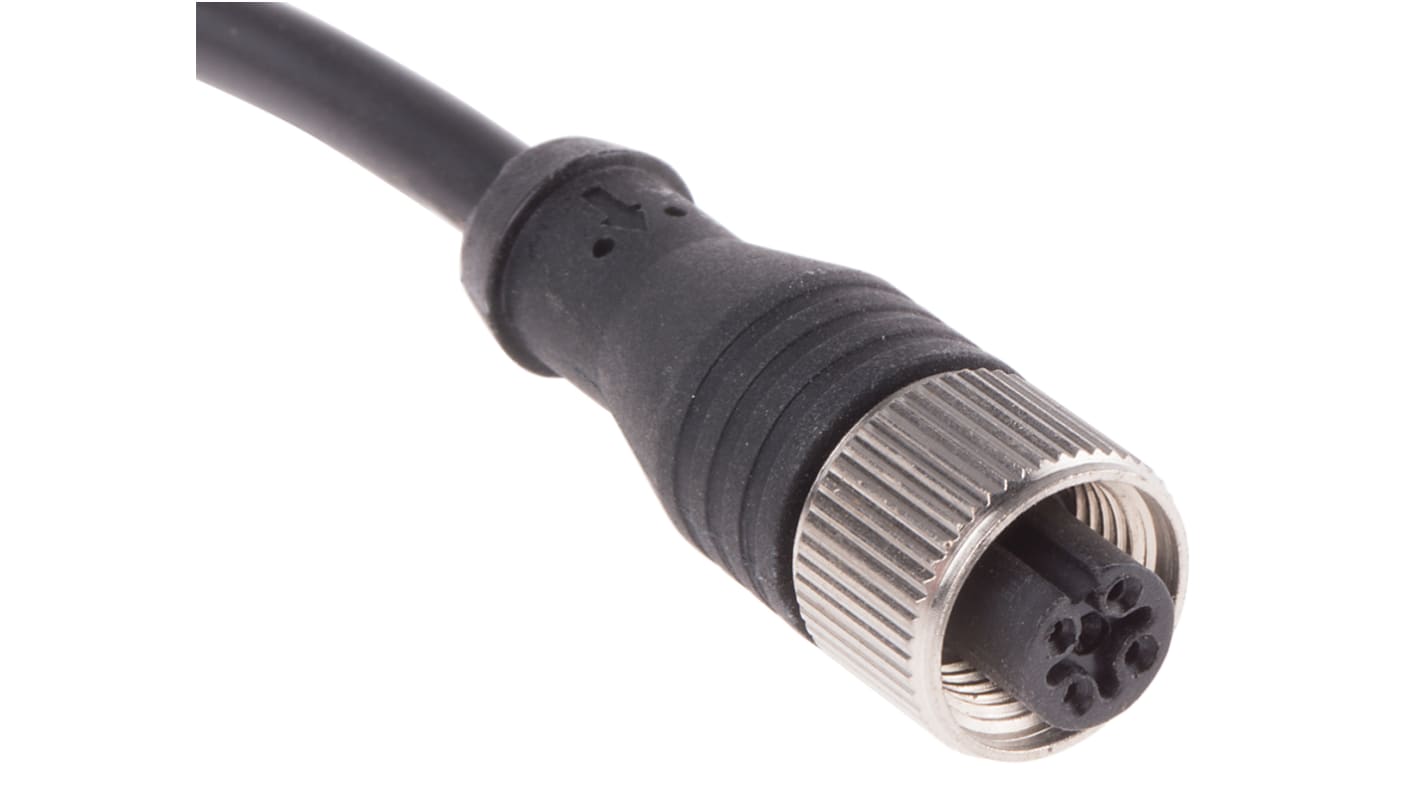 Cable de conexión RS PRO, con. A M12 Hembra, 5 polos, con. B Sin terminación, long. 2m, 60 V, 4 A, IP67