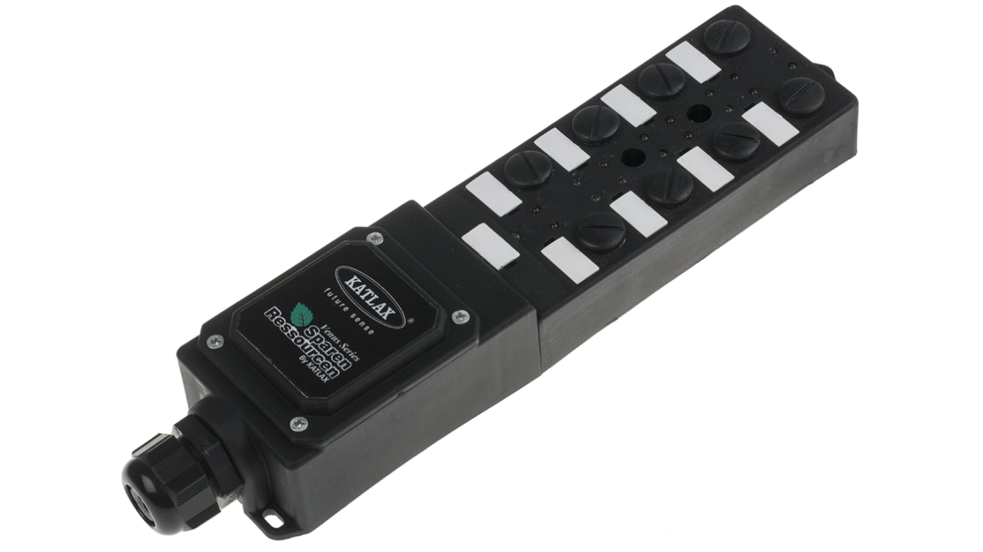 RS PRO Sensor Box, M12, 5 way, 8 port