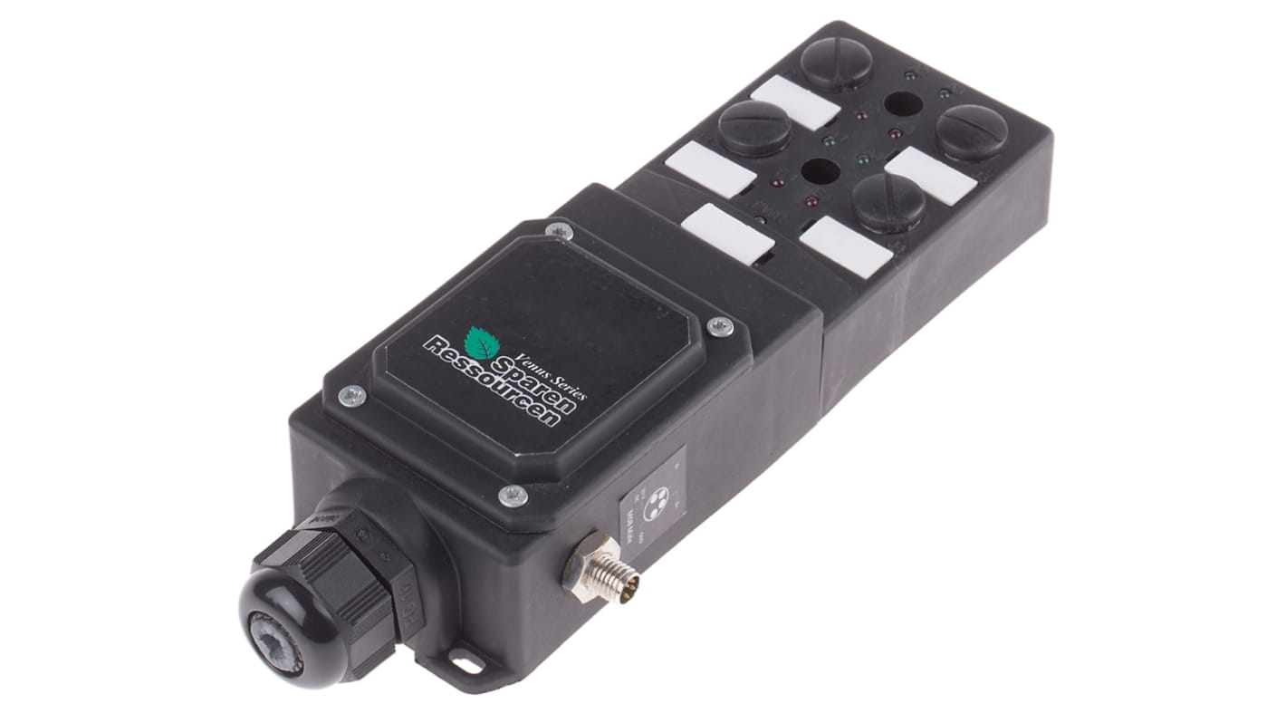 RS PRO Sensor-Box 5-polig M12, 4-Port / 5 Auslässe, für ModBus