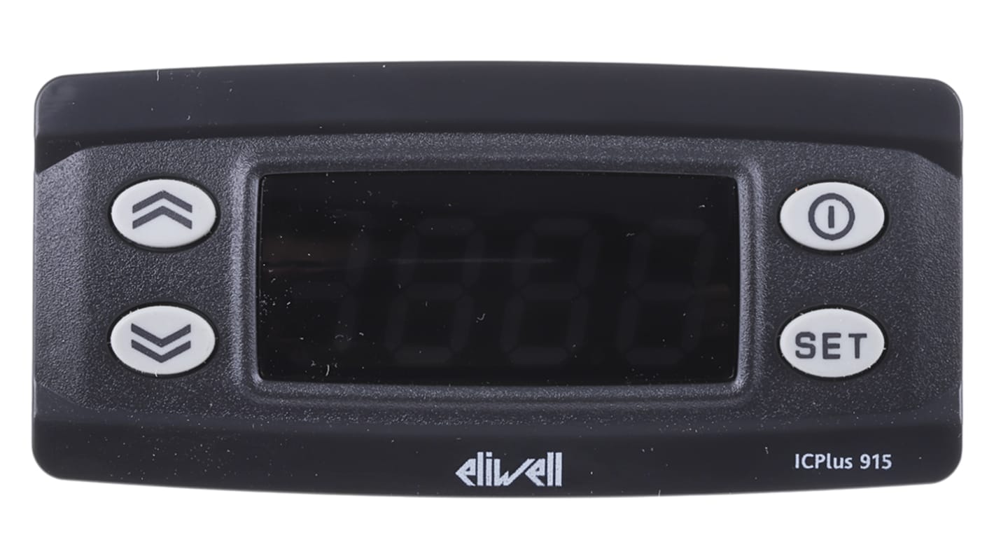 Eliwell ICPlus Panel Mount On/Off Temperature Controller, 74 x 32mm 1 Input, 2 Output Digital, Relay, 230 V Supply