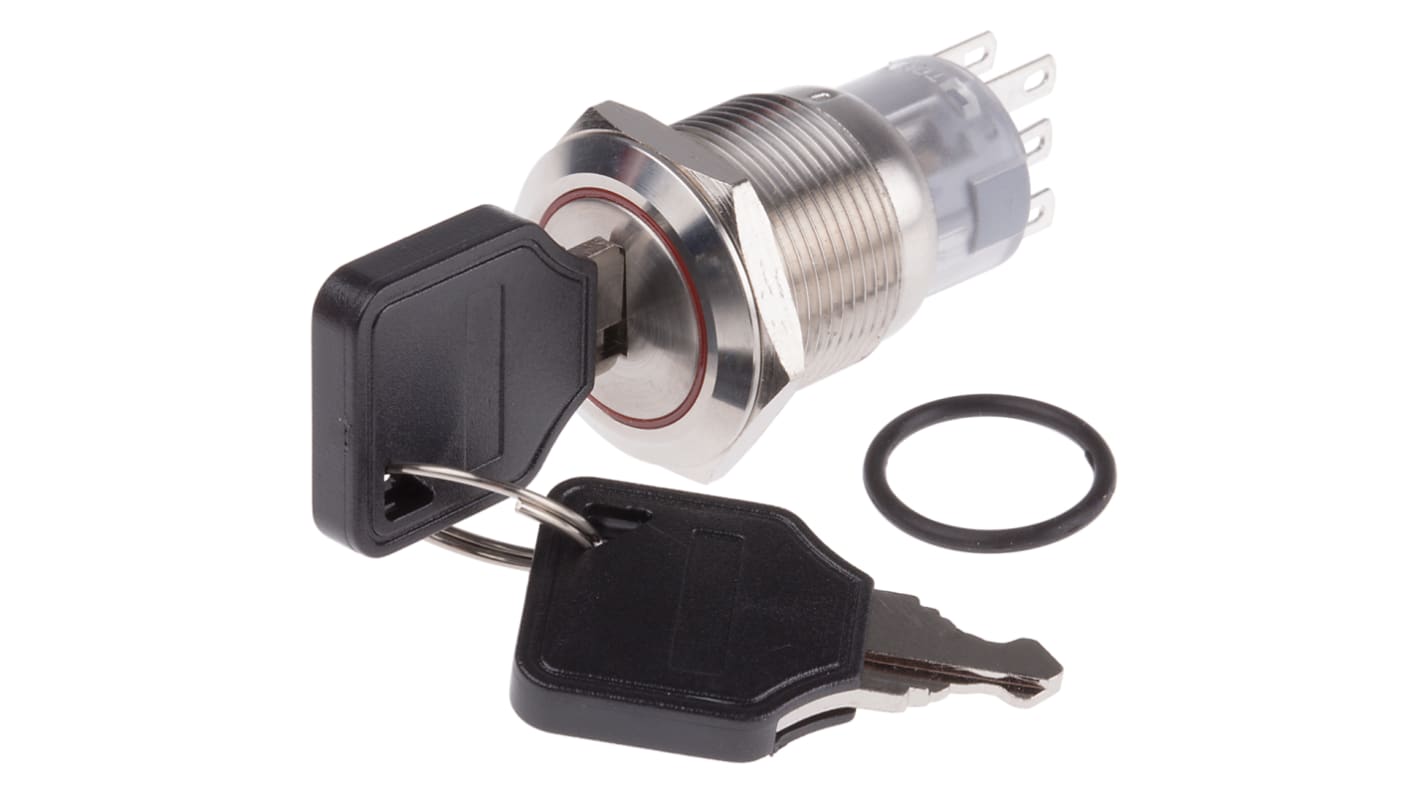 IP40 Key Switch, DPDT, 5 A 3Way RS