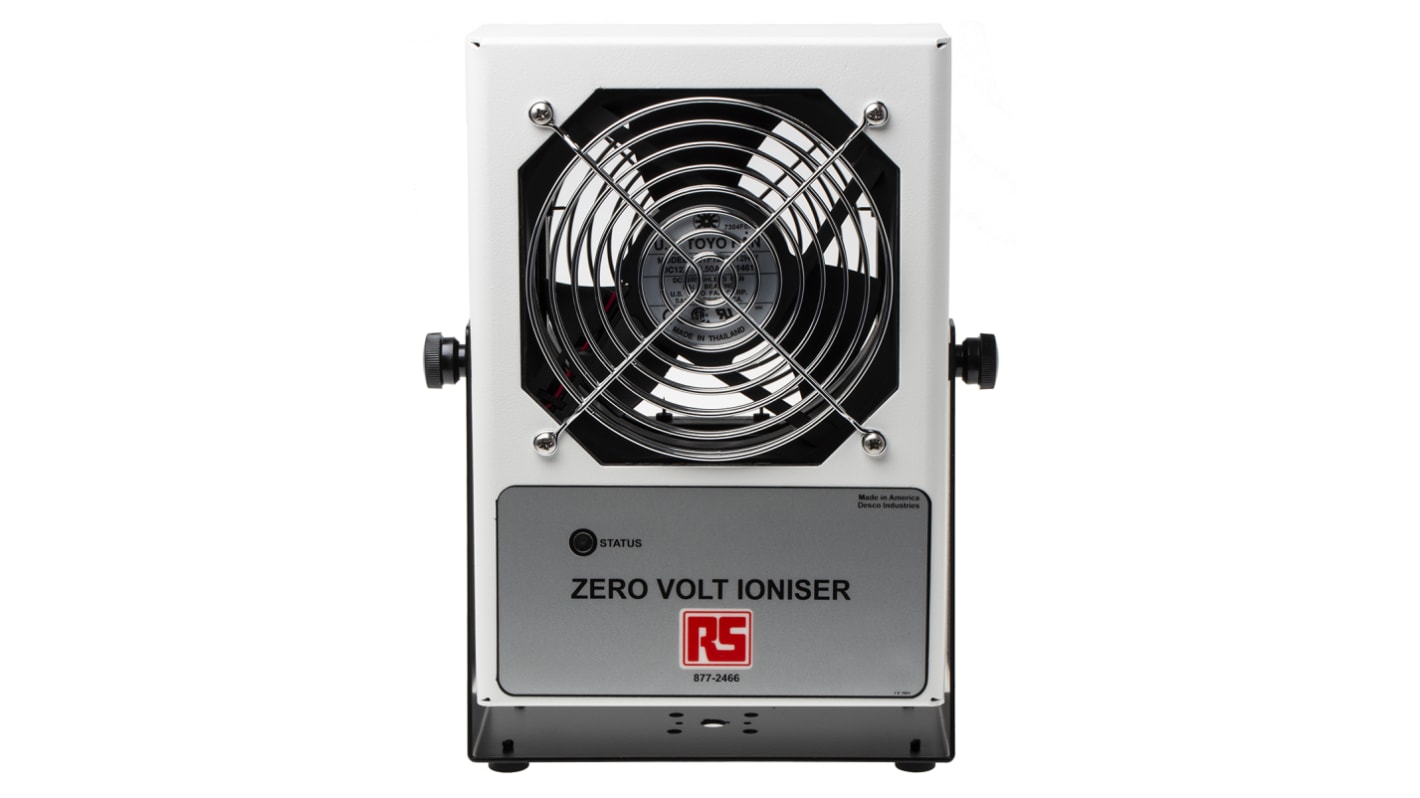 Ionizador RS PRO 85 → 170m³/h, 220V ac Sí, , 1 ventilador ventiladores, Montaje en banco 3 → 25V