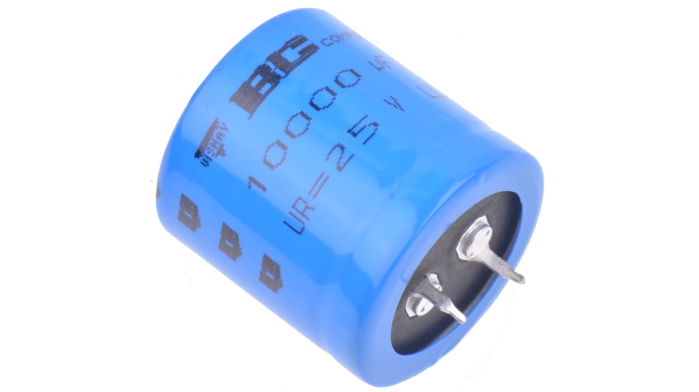 Vishay 10000μF Aluminium Electrolytic Capacitor 25V dc, Snap-In - MAL215836103E3