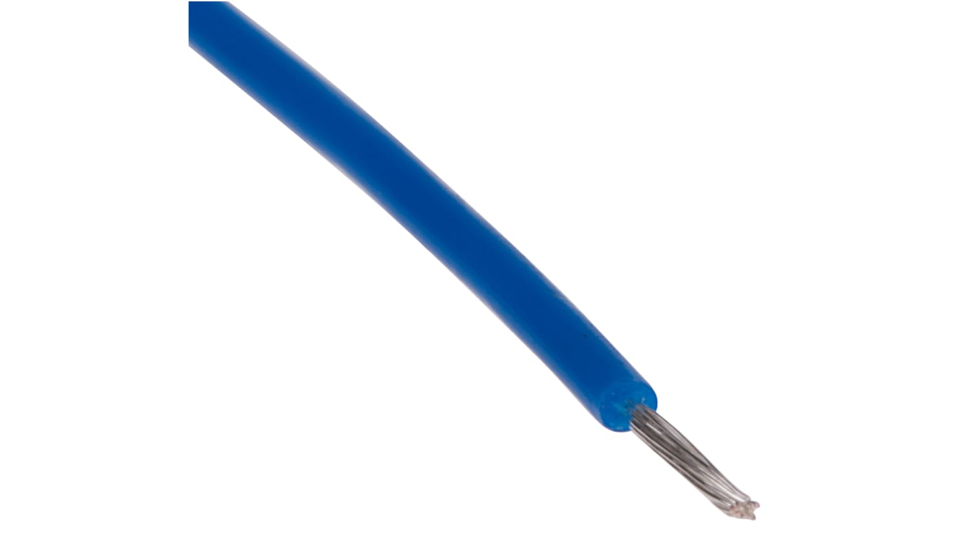 RS PRO Blue 0.13 mm² Hook Up Wire, 26 AWG, 19/0.1 mm, 100m, PTFE Insulation