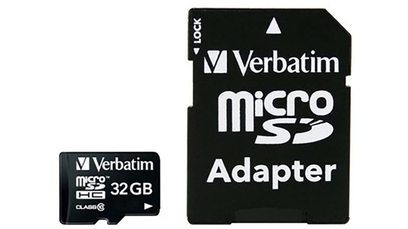 44083 Verbatim 32 GB MicroSDHC Micro SD Card, Class 10, UHS1 U1 RS