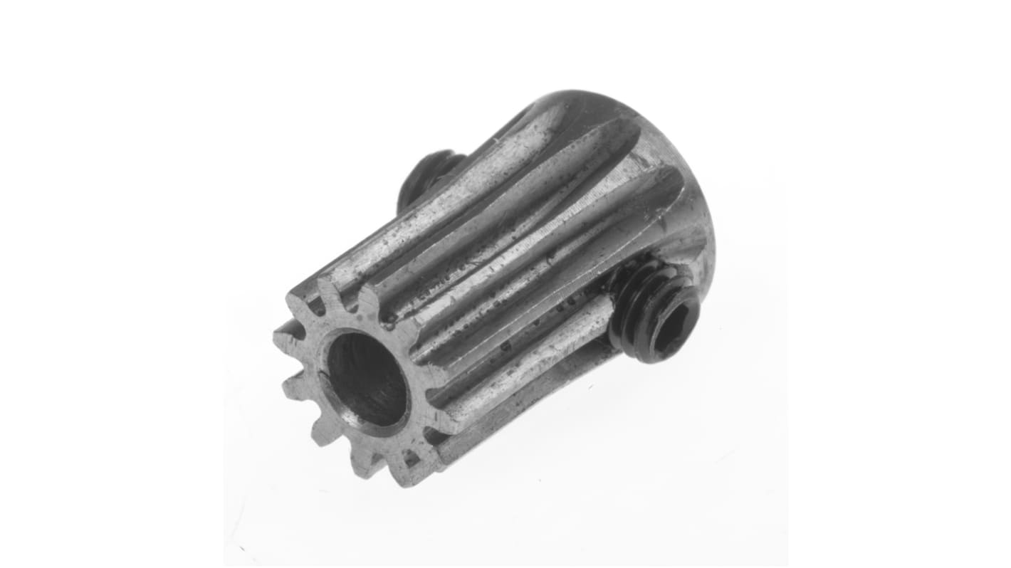 RS PRO Steel 15 Teeth Spur Gear, 0.5 Module, 4mm Bore Diam, 7.5mm Pitch Diam, 9mm Hub Diam