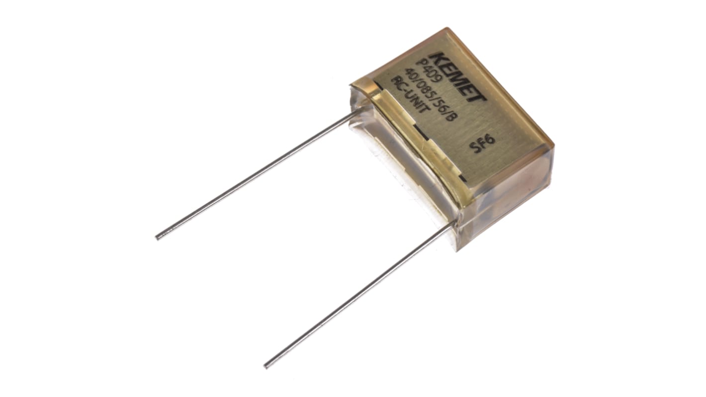 KEMET P409 Paper Capacitor, 275V ac, ±20%, 100nF, Through Hole