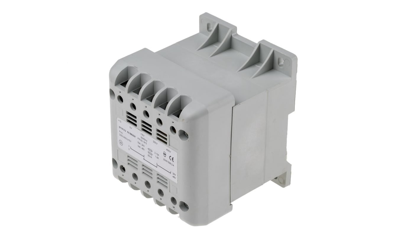 RS PRO 63VA DIN Rail Transformer, 400V ac Primary, 24V ac Secondary