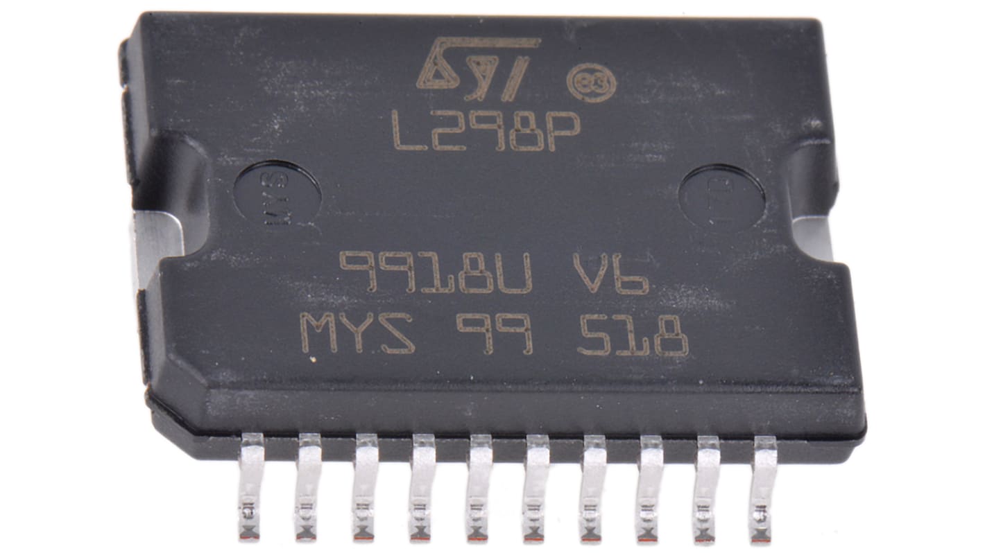 STMicroelectronics Motor Driver IC L298P013TR, 4A, 25kHz, PowerSO, 20-Pin, DC Bürstenmotor, Zweifach-Vollbrücke