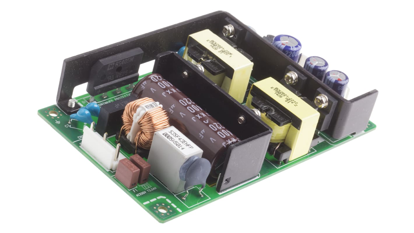 TDK-Lambda Switching Power Supply, CUT75-5FF, 5 V dc, ±15 V dc, 8A, 75W, Triple Output, 120 → 370 V dc, 85