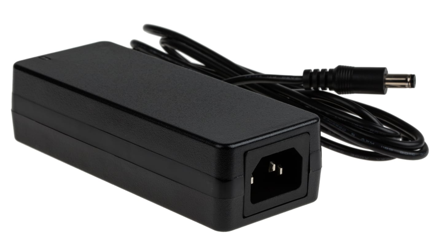 MEAN WELL 60W Power Brick AC/DC Adapter 24V dc Output, 2.5A Output