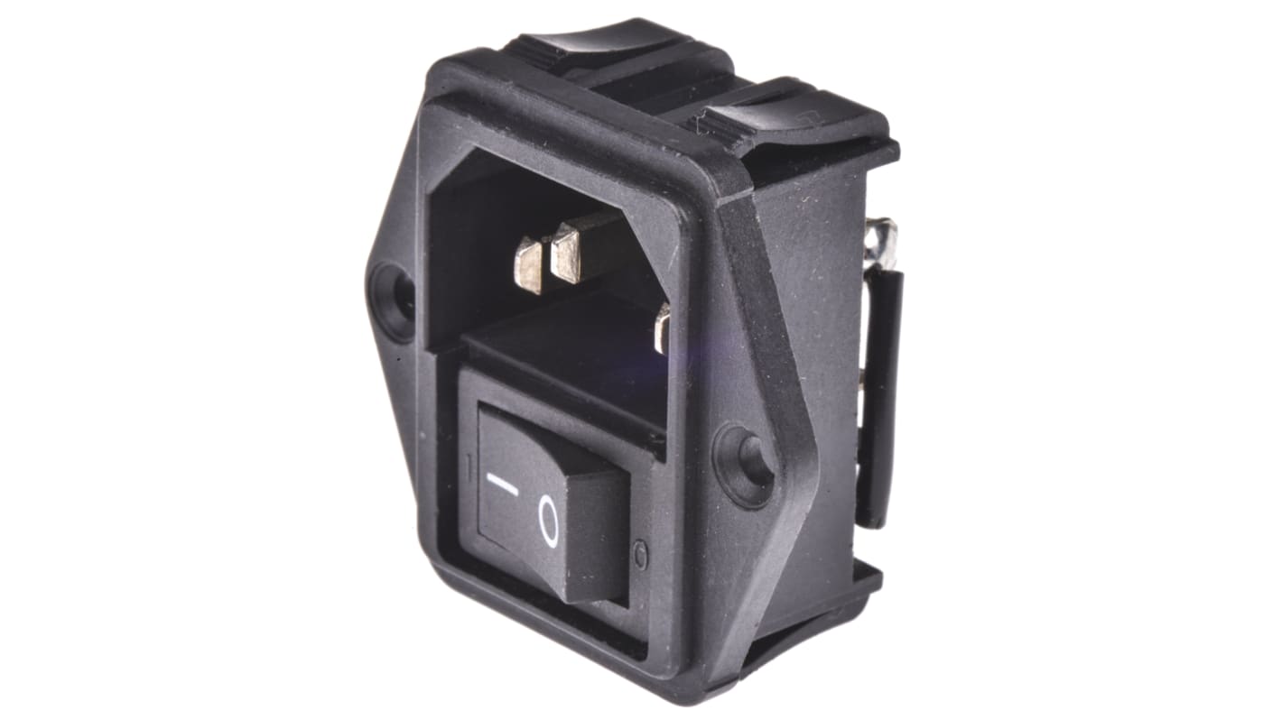 Filtro IEC TE Connectivity con conector C14, 250 V ac, 15A, 50/60Hz, , con interrruptor de 2 Polos