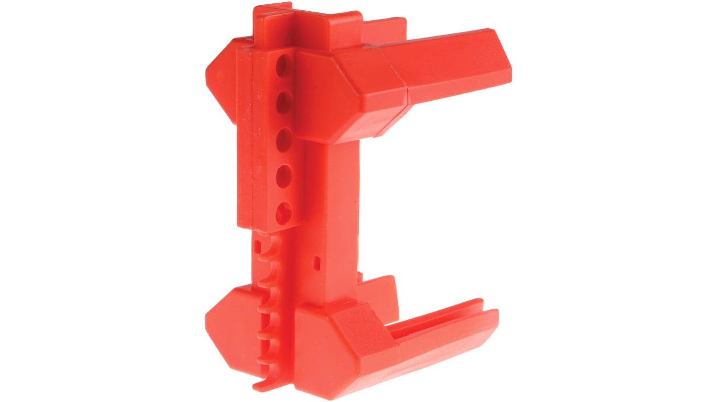 RS PRO Red 4-Lock Polypropylene Ball Valve Lockout, 7mm Shackle, 63.5mm Attachment