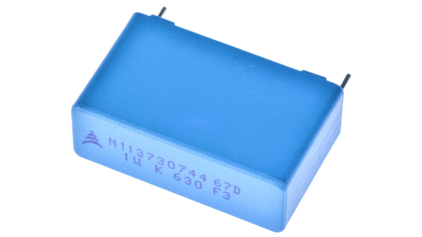 EPCOS B32674 Polypropylene Capacitor PP, 630 V dc, 800 V dc, ±10%, 1μF, Through Hole