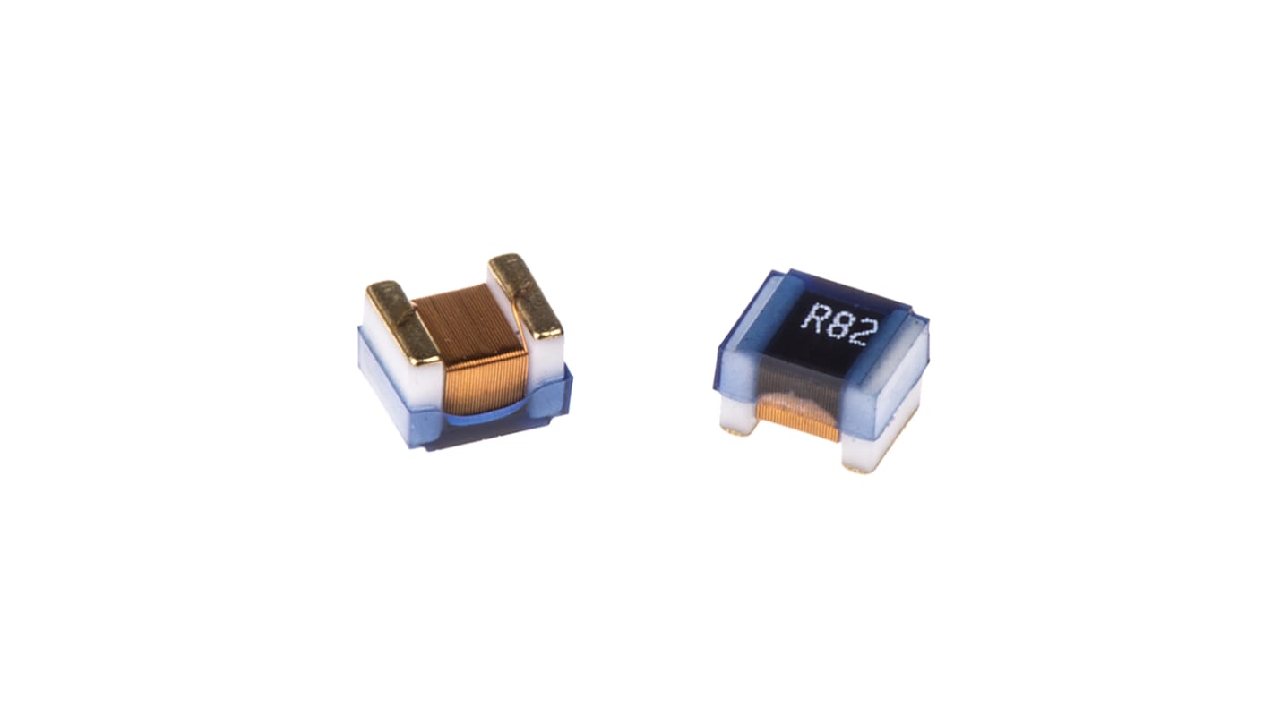 Wurth, WE-KI, 1008A Shielded Wire-wound SMD Inductor with a Ceramic Core, 820 nH ±5% Wire-Wound 180mA Idc Q:45