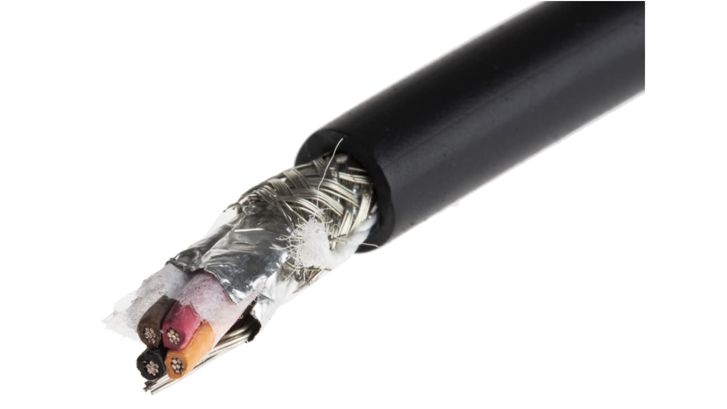 Cable de control apantallado Alpha Wire Xtra-Guard 4 Performance Cable de 4 núcleos, 0.23 mm², Ø ext. 6.4mm, long. 30m,