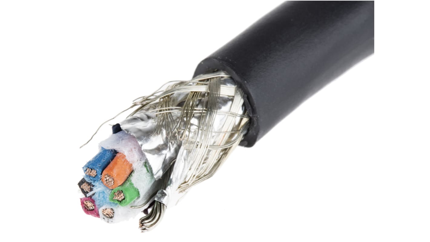 Alpha Wire Control Cable 6芯 0.23 mm², シールド有 24 AWG