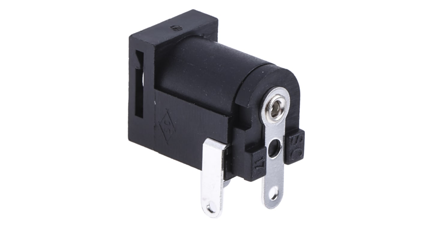 Conector DC hembra, Ángulo de 90° RS PRO, Montaje en Panel, 16,0 V, 2.0A