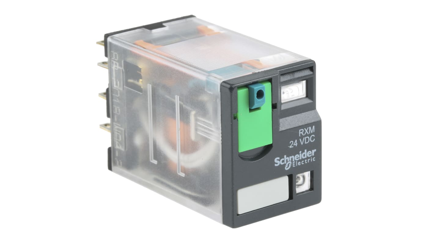 Schneider Electric RXM Monostabiles Relais, Steckrelais 4-poliger Wechsler 8A 24V dc Spule / 900mW