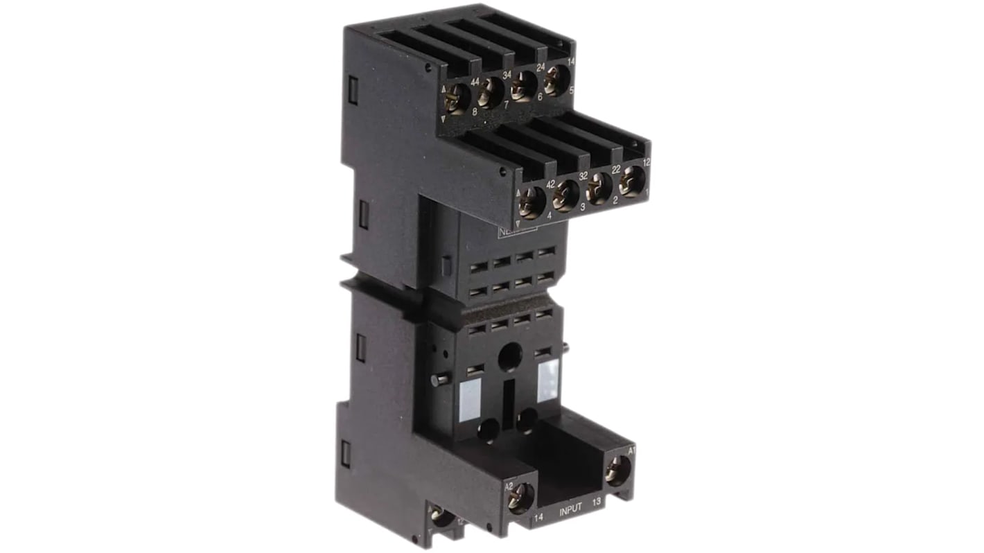 Schneider Electric Harmony Relay RXM 14 Pin <250V DIN Rail Relay Socket, for use with Relais Series RSZ