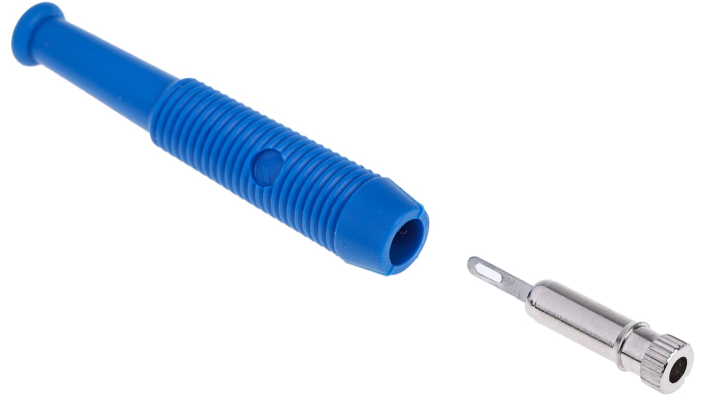 Conector banana hembra Hembra, 6A, Azul