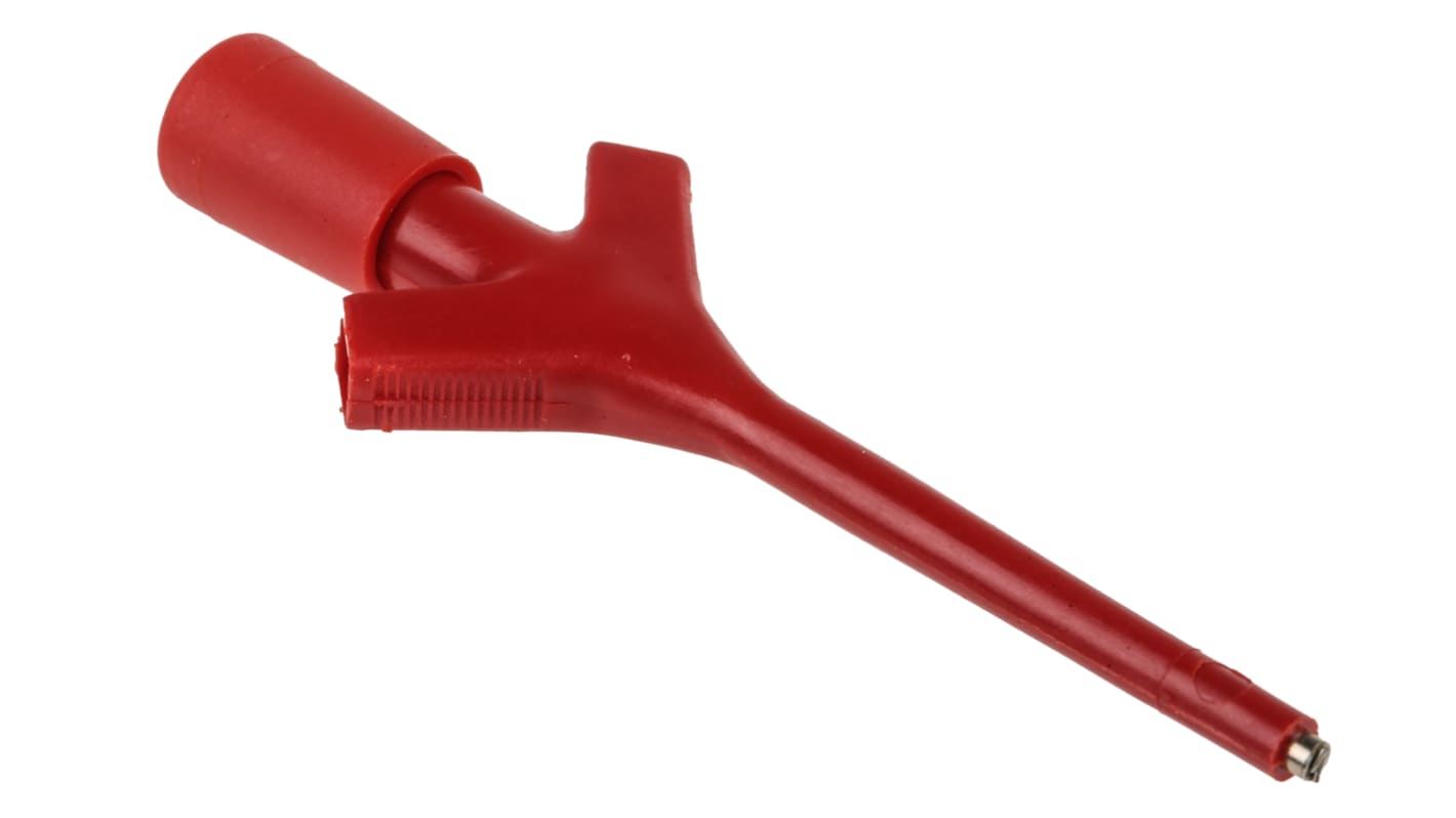 Hirschmann Test & Measurement Red Grabber Clip with Pincers, 2A, 30 V ac, 60 V dc