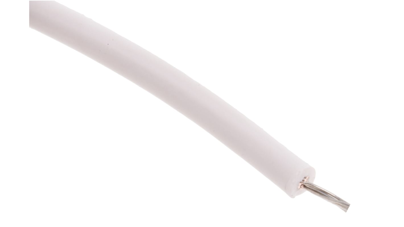 Fils de câblage RS PRO, Blanc, 22 AWG, 100m, 600 V