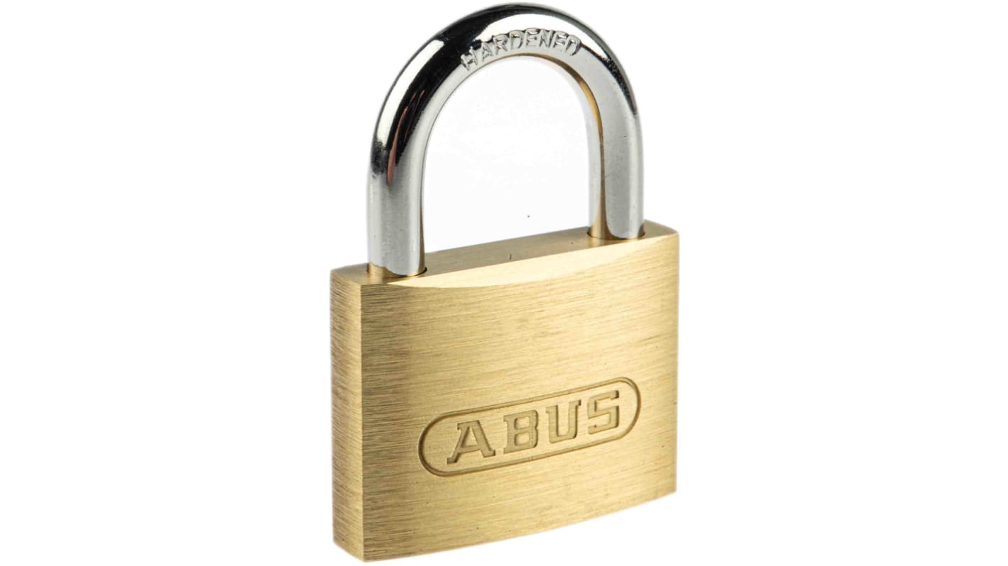 Lucchetto con chiave ABUS per uso interno ed esterno, in Ottone, anello da 7mm, L. 50mm, col Colore giallo