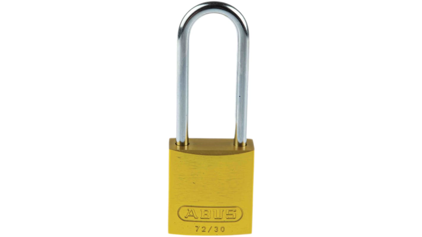 ABUS Aluminium, Stahl  Vorhängeschloss mit Schlüssel Gelb , Bügel-Ø 4.4mm x 50mm