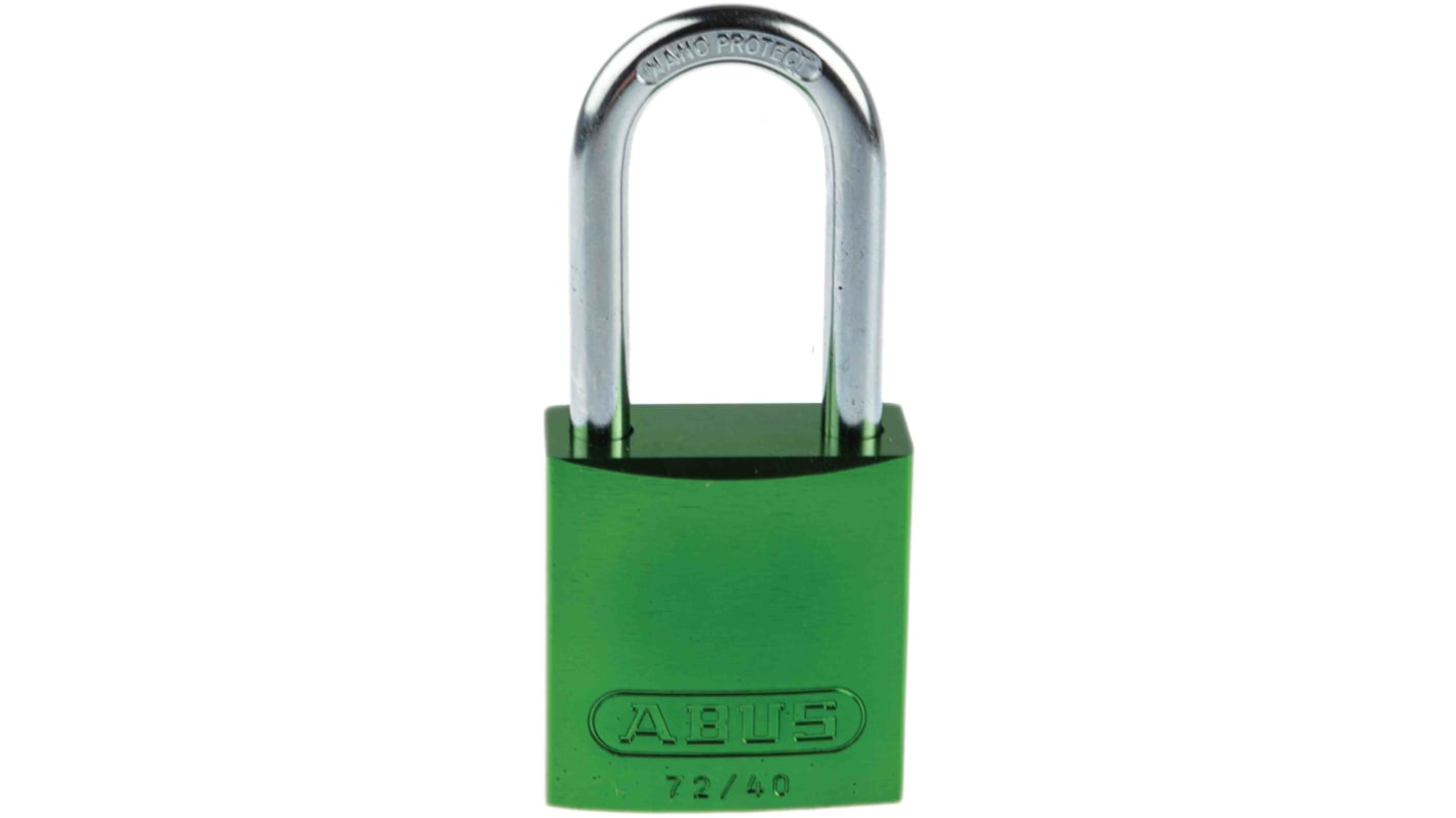 Lucchetto di sicurezza con chiave ABUS per uso interno ed esterno, in , anello da 6.5mm, L. 46mm, col Verde