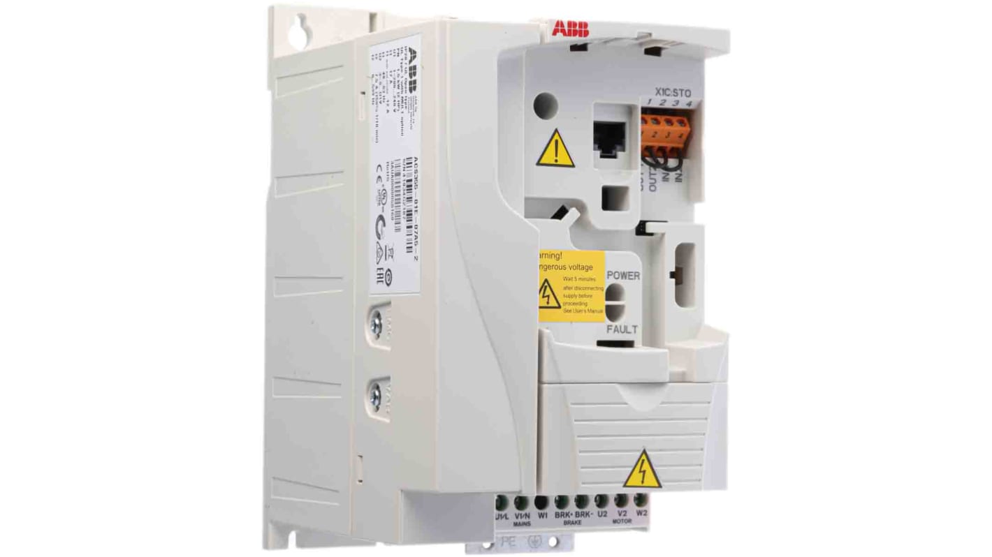ACS35501E07A52 ABB Inverter Drive, 1.5 kW, 1 Phase, 230 V ac, 7.5
