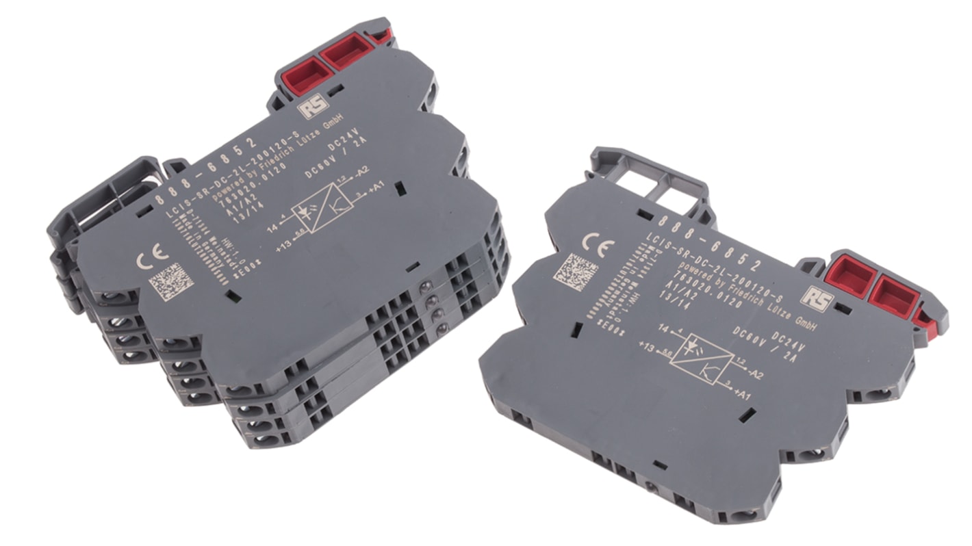 Relé de estado sólido RS PRO, contactos SPST, control 11 → 30 V, carga 11 → 60V, 2 A máx., montaje en