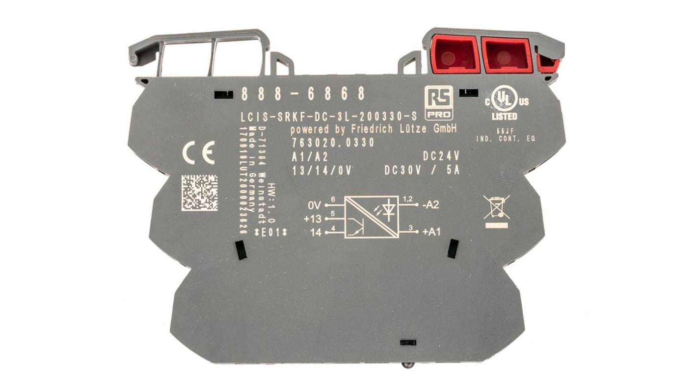 Relé de estado sólido RS PRO, contactos SPST, control 11 → 30 V, carga 10 → 30V, 5 A máx., montaje en