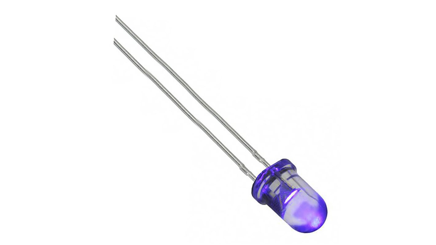 LED Violet, Traversant, 5 mm (T-1 3/4), 4 V