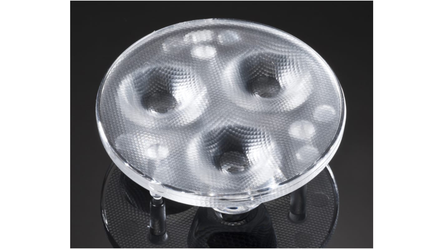 Lentille pour LED, Ledil 58°, diamètre 50mm, à utiliser avec Cree XB-D, Cree XP-E, Cree XP-G, Lumileds LUXEON A,