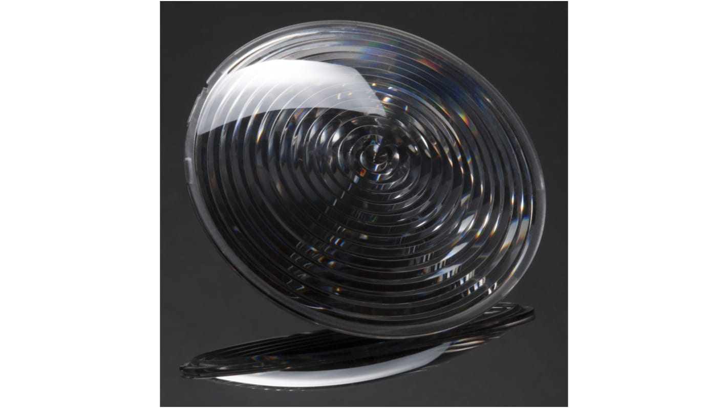 Lentille pour LED, Ledil 19°, diamètre 72.8mm, à utiliser avec Lumileds LUXEON K12, Lumileds LUXEON K16, Lumileds