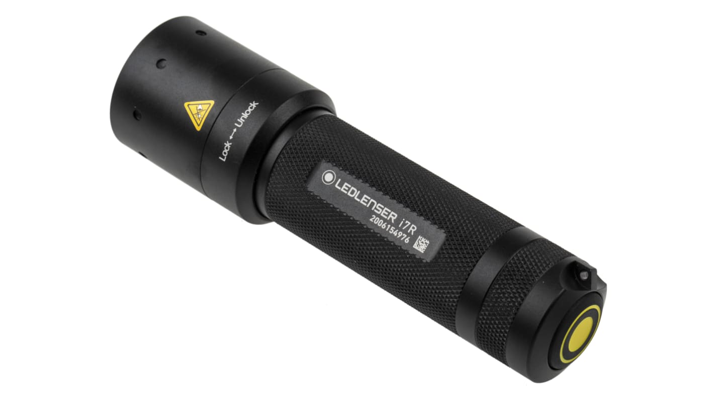 Led Lenser i7R Akku LED-Taschenlampe LED Schwarz im Alu-Gehäuse , 220 lm / 180 m, 130 mm