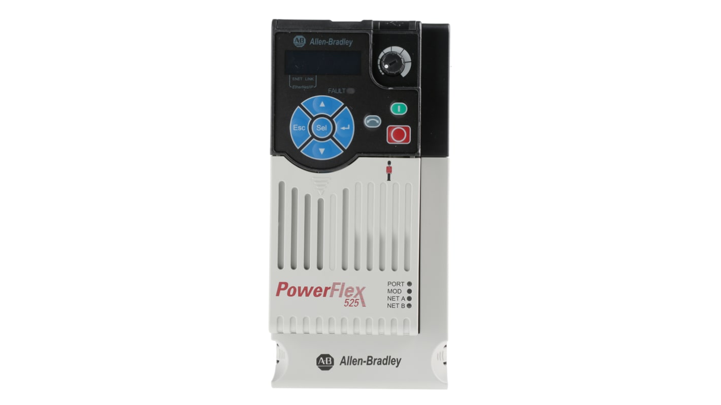 Variador de frecuencia Allen Bradley serie PowerFlex 525, 4 kW, 400 V ac, 3 fases, 10,5 A, 500Hz, IP20, IP30, Profibus