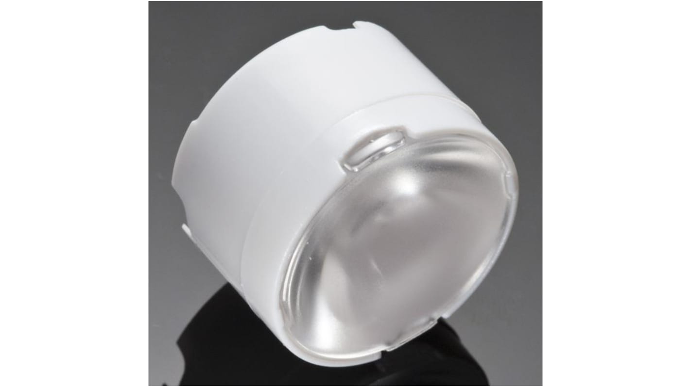 Lente LED Ledil, diámetro 21.6mm, 21.6 x 14.3mm, Redondo, 43 → 44 °, para Lumileds LUXEON Rebel, Nichia