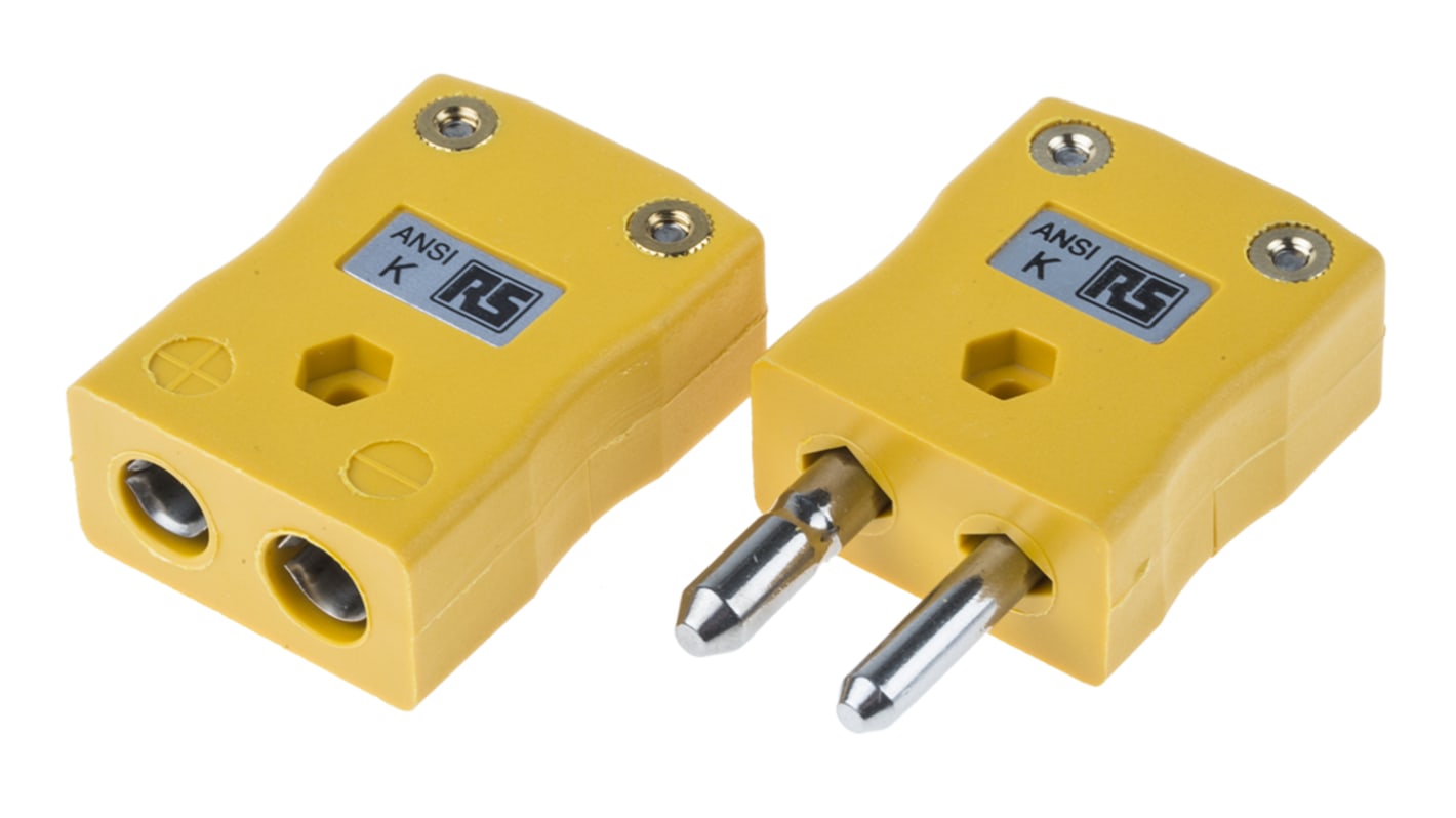 RS PRO In-Line Thermocouple Connector for Use with Type K Thermocouple, Standard Size, ANSI Standard