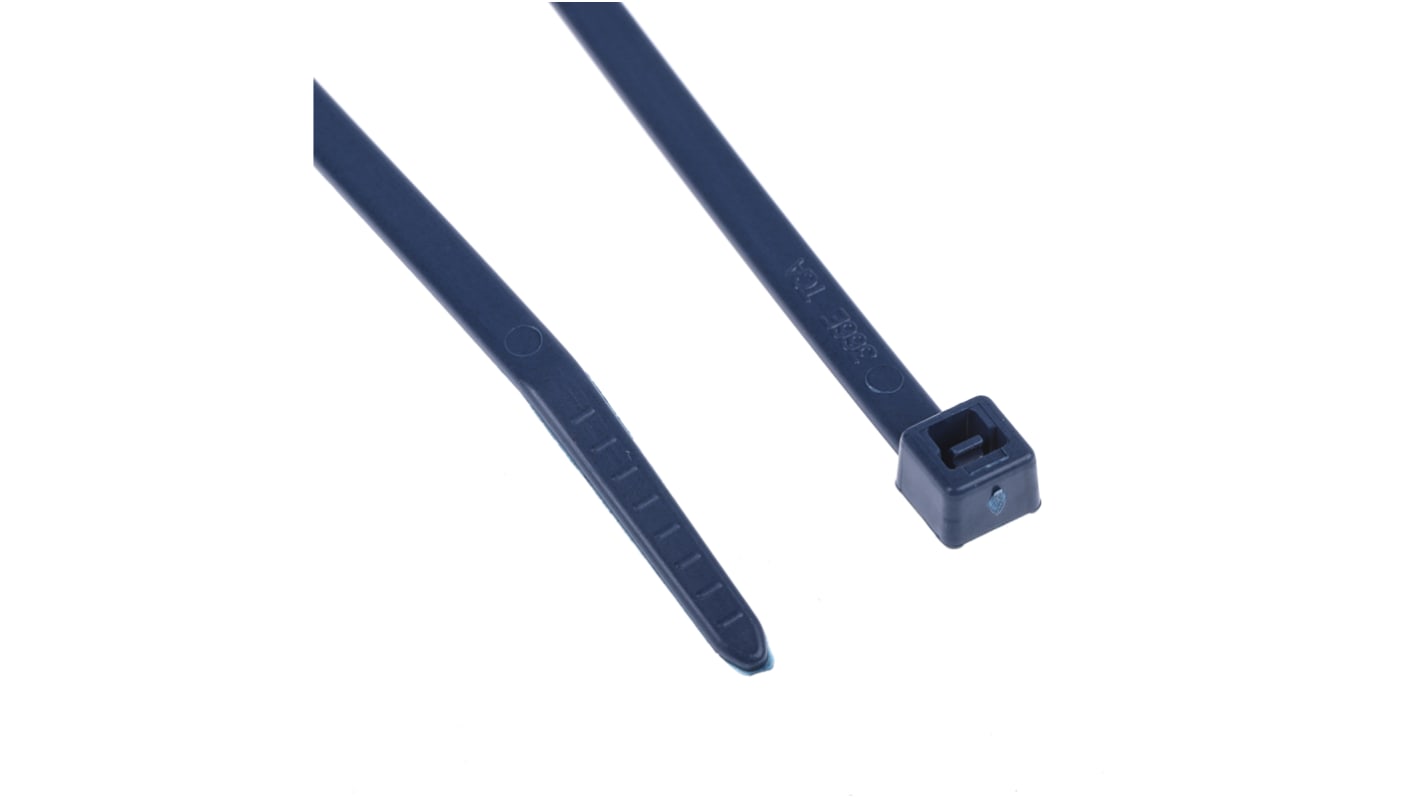 HellermannTyton MCT Polypropylen, Metall-detektierbar Kabelbinder Blau 3,5 mm x 150mm, 100 Stück