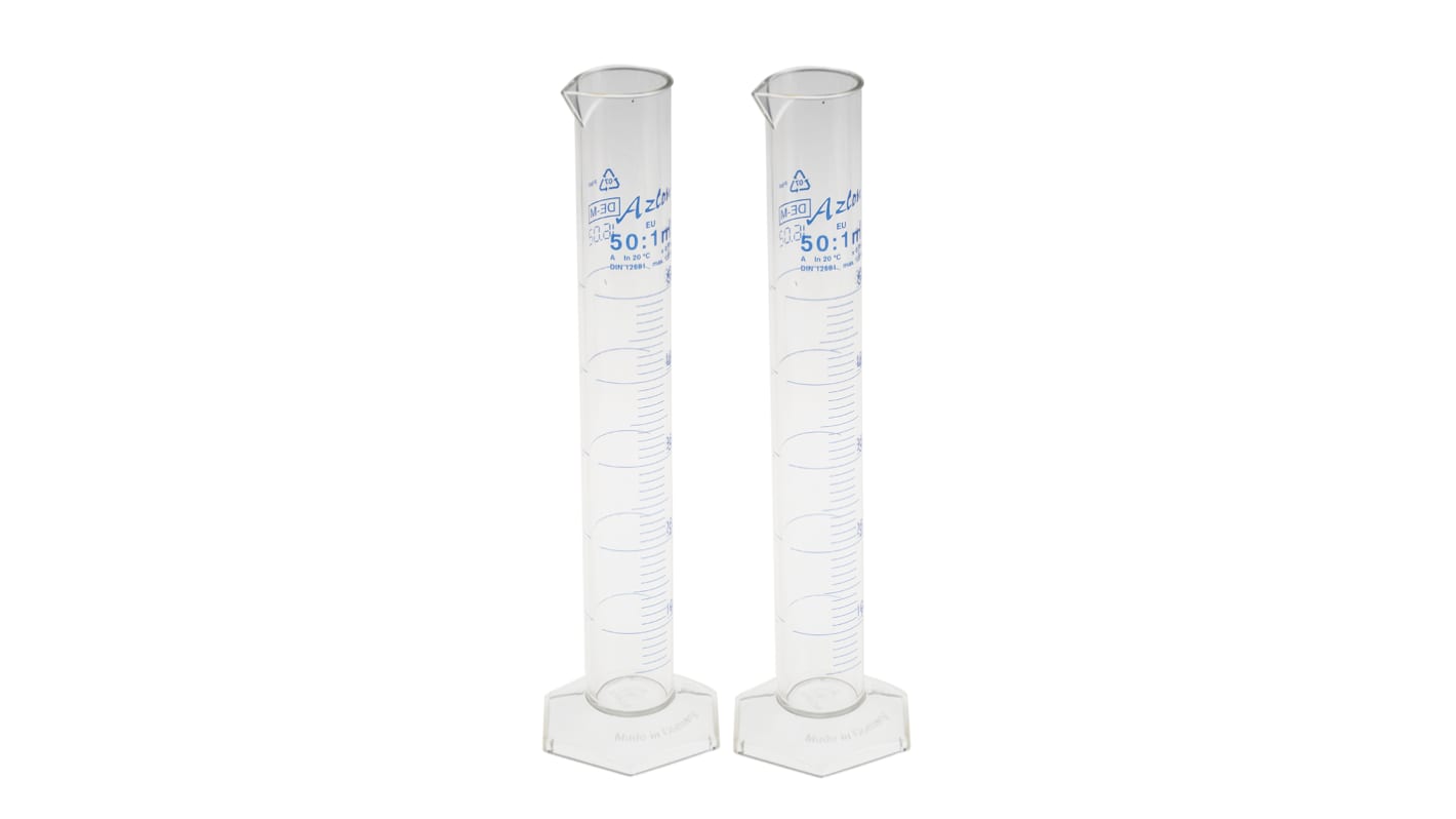 Tube à essai RS PRO, PMP, 50ml