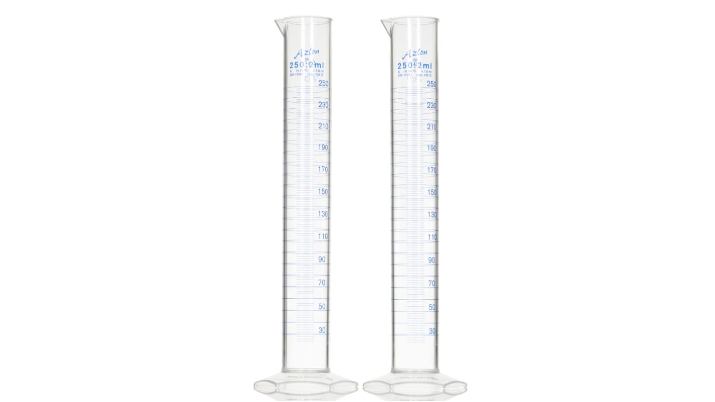 RS PRO PMP Measuring Cylinder, 250ml