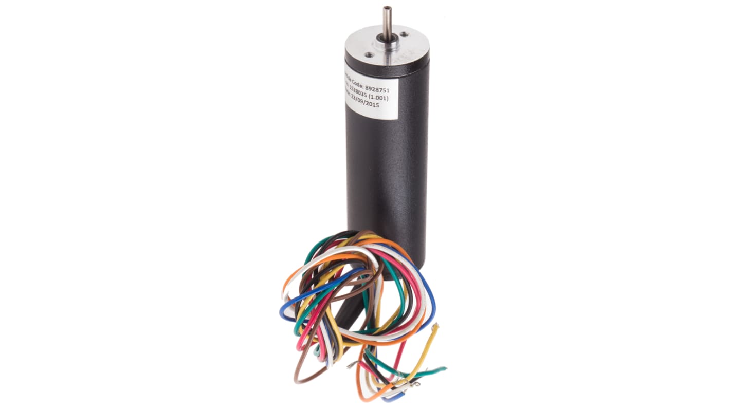 RS PRO Bürstenloser Gleichstrommotor bis 0,05 Nm, 24 V dc, Wellen-Ø 6.2mm, 22mm x 80.7mm