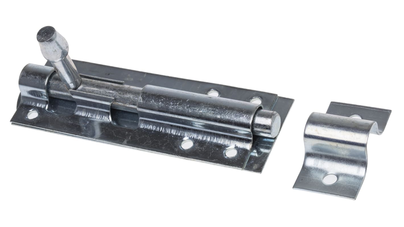 RS PRO Steel Zinc Door Bolt, 110 x 38mm